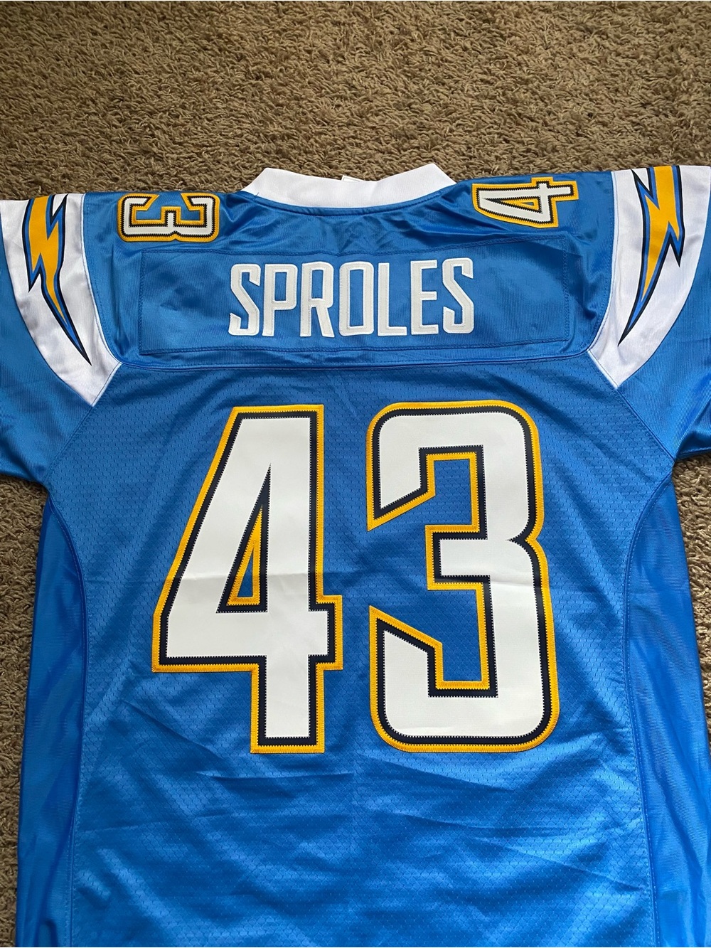 Reebok NFL Chargers Football Jerseys Sproles #43 Blue Men’s Size Medium - Picture 8 of 10